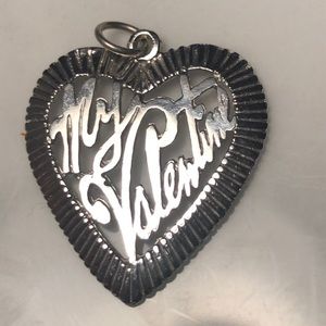 My Valentine sterling silver‎ vintage pendant bracelet charm